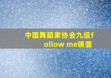 中国舞蹈家协会九级follow me镜面